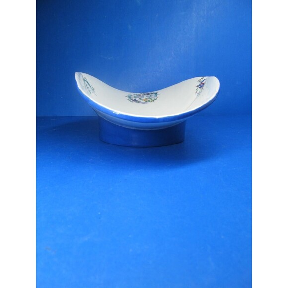 Bird Of Paradise Hand Painted Small 10 1/8" Centerpiece Or Fruit Stand Unmarked - Picture 5 of 12